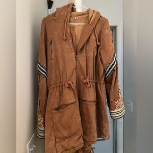 Free People Military Quills jacket in tan Size medium